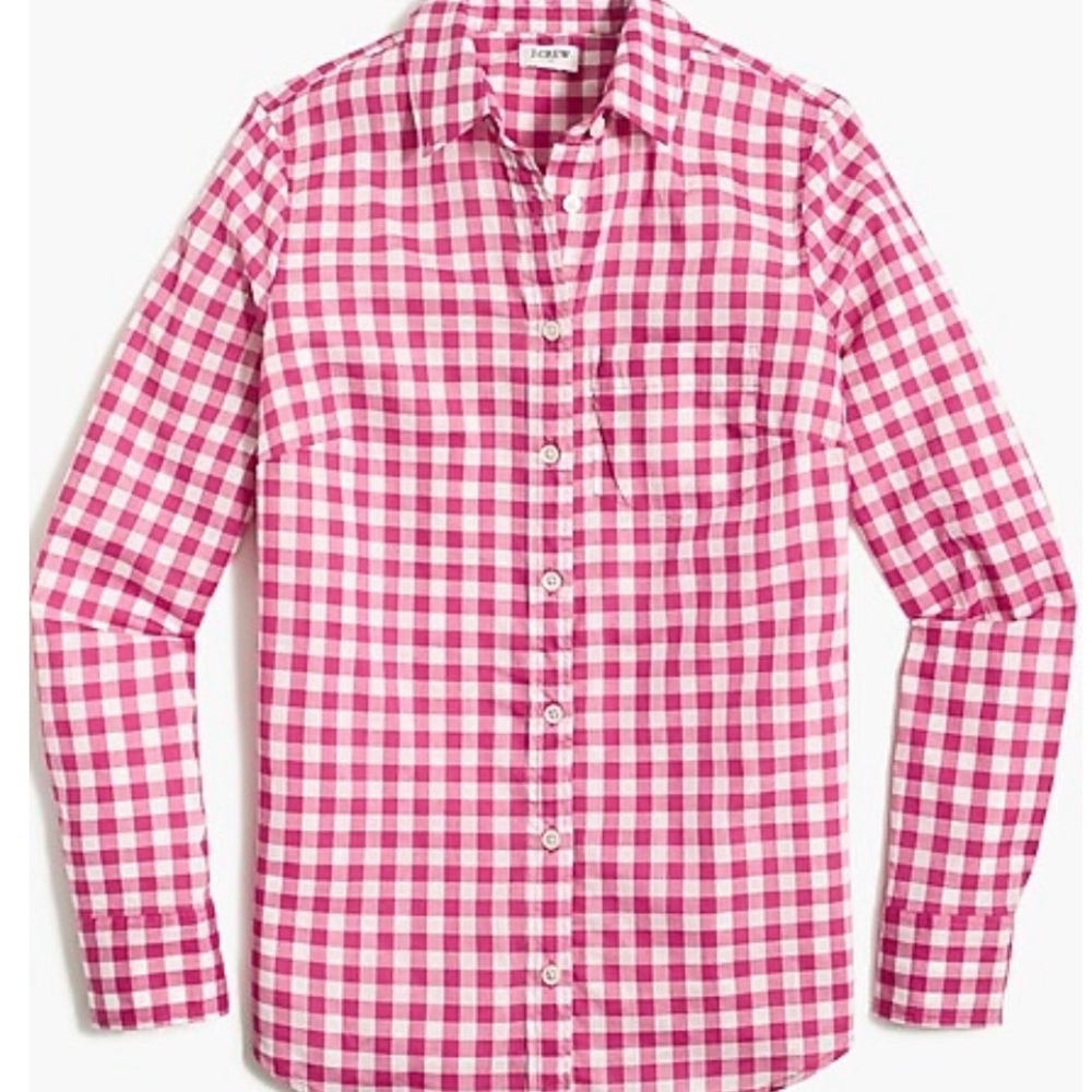 J. Crew Gingham Lightweight Cotton Top